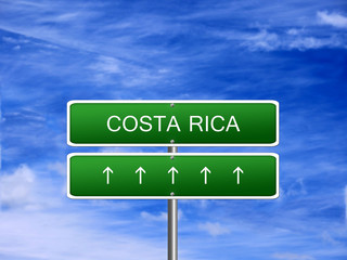 Costa Rica welcome travel landmark landscape map tourism immigration refugees migrant business. - 91639239