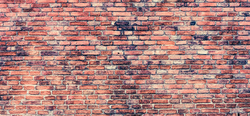 Naklejka premium Brick wall retro style