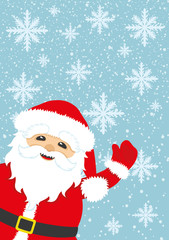 Santa Claus background with space for text.