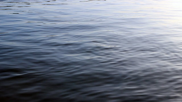 Shiny Blue Danube river water surface video  Evening sun reflection on Danube river water surface