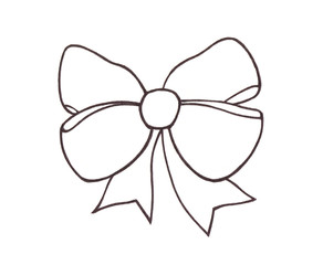 Graphic bow. Black and white