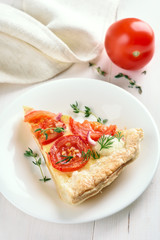 Tomato pie slice