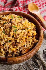 Rice with minced meat