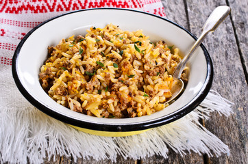 Rice with minced meat