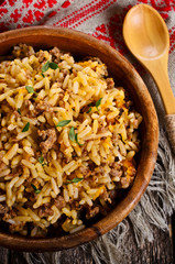 Rice with minced meat