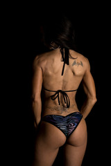 Fototapeta premium woman tattoo back swim