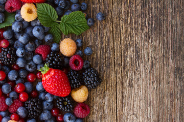 background of fresh berries