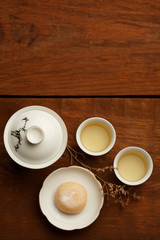 Harmony of tea and sweets