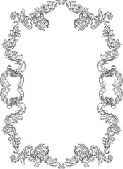 Vintage baroque real frame