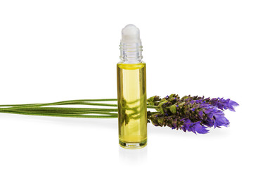 Fototapeta premium essential oil and lavender flowers