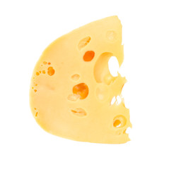 slice of cheese isolated