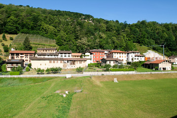 Fototapeta na wymiar Houses at the old village of Scairolo