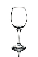 Empty wine glass. isolated on a white background