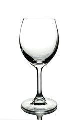 Empty wine glass. isolated on a white background
