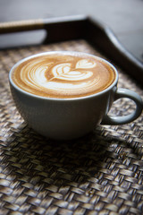 Tulip latte art coffee