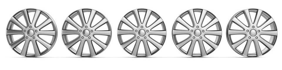 Obraz premium metal car wheels