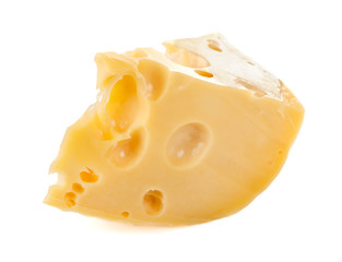 slice of cheese isolated