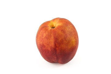 Peach (Nectarine) isolated on a white background