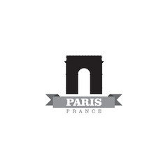 Paris France city symbol vector illustration