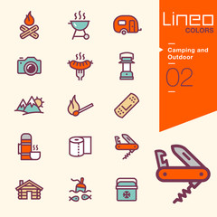 Lineo Colors - Camping and Outdoor icons