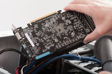 cleaning the video card for the computer