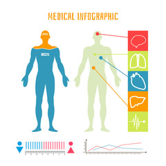 Medical infographic set. Vector illustration.