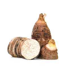 Fresh Taro isolate on white background