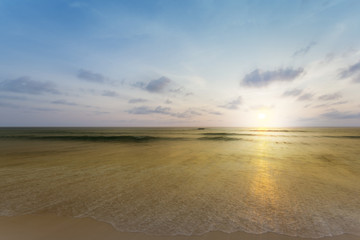 Blurred Beach and Sea waves