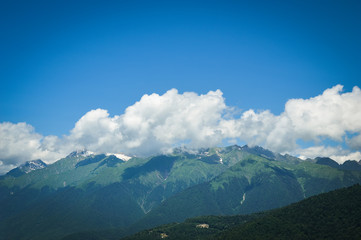 Clouds in the mountains 