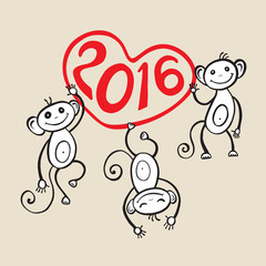 Chinese zodiac Monkey. 
