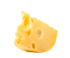 slice of cheese isolated