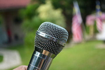microphone isolated.