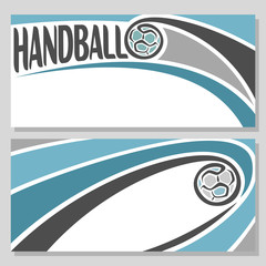 Background images for text on the theme of handball