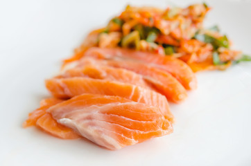 Salmon sashimi