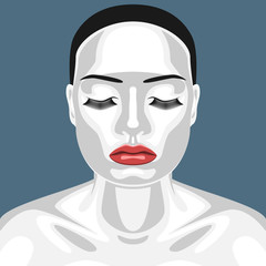 Fashion Beauty Female Model with white Skin