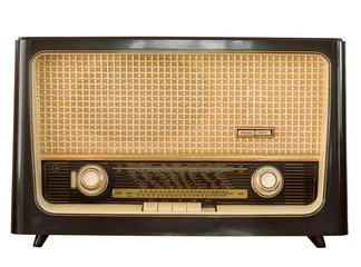 old radio isolate on white background - 91662008