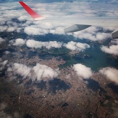 Aerial View Flight Over Sao Paulo Brazil