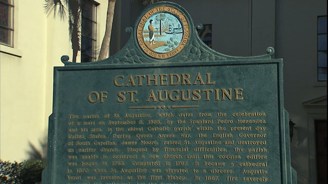  Cathedral of St. Augustine sign