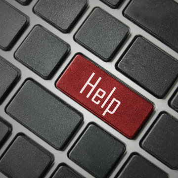 A computer red Help Key