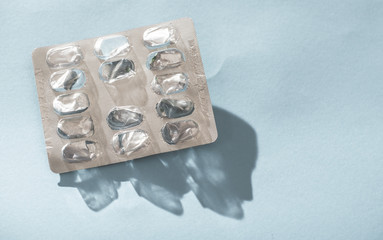 Empty blister pack drugs