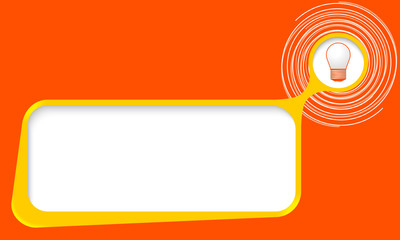 Vector text box for your text with spirals and bulb