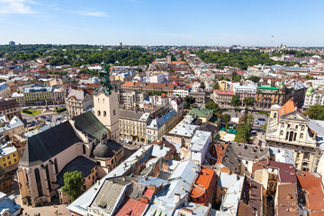 Fototapeta na wymiar historic center of the city Lviv