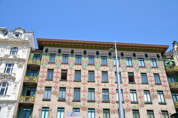 Jugendstil Facade in Vienna, Austria