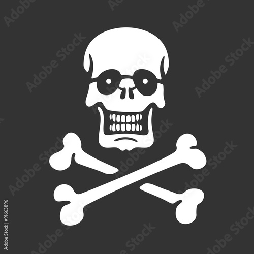 “Vector Stencil Skull and Bones” Stock image and royalty-free vector