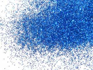 Obraz premium Dark blue glitter sparkle on white background