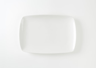 Rectangle white porcelain plate - 91664280