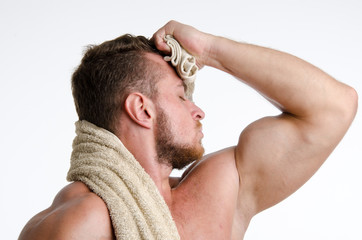 Obraz premium man after the gym 