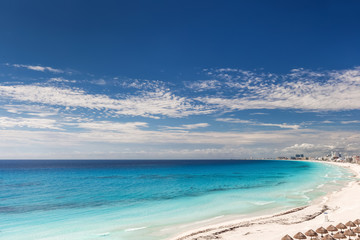 Cancun beach panorama view
