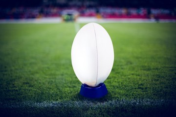 Composite image of rugby ball