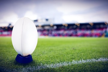Composite image of rugby ball